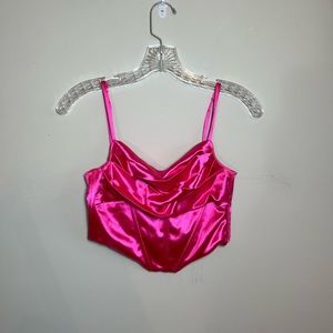 Barbie Hot Pink Corset Crop Top